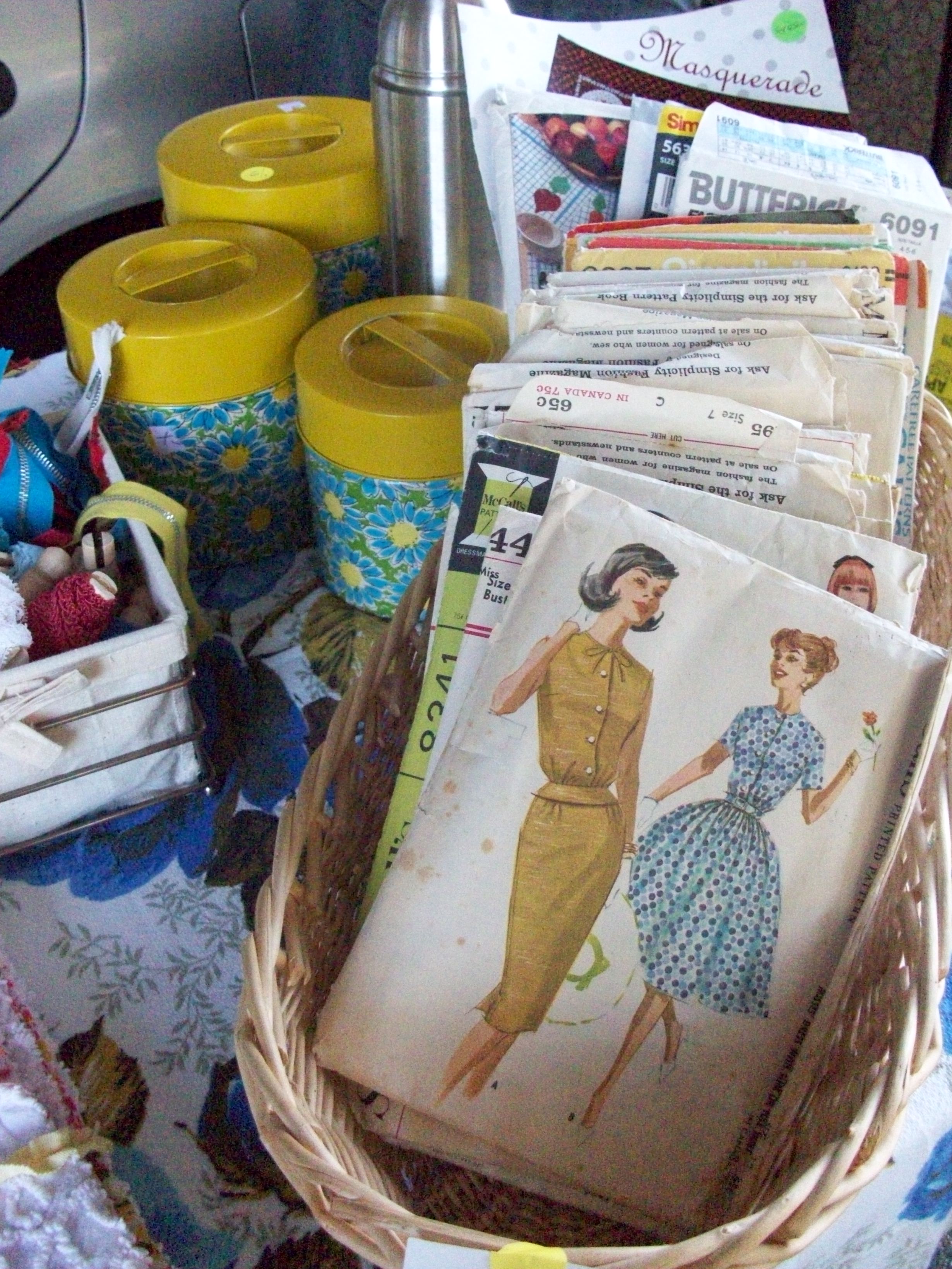 cute canisters and vintage patterns